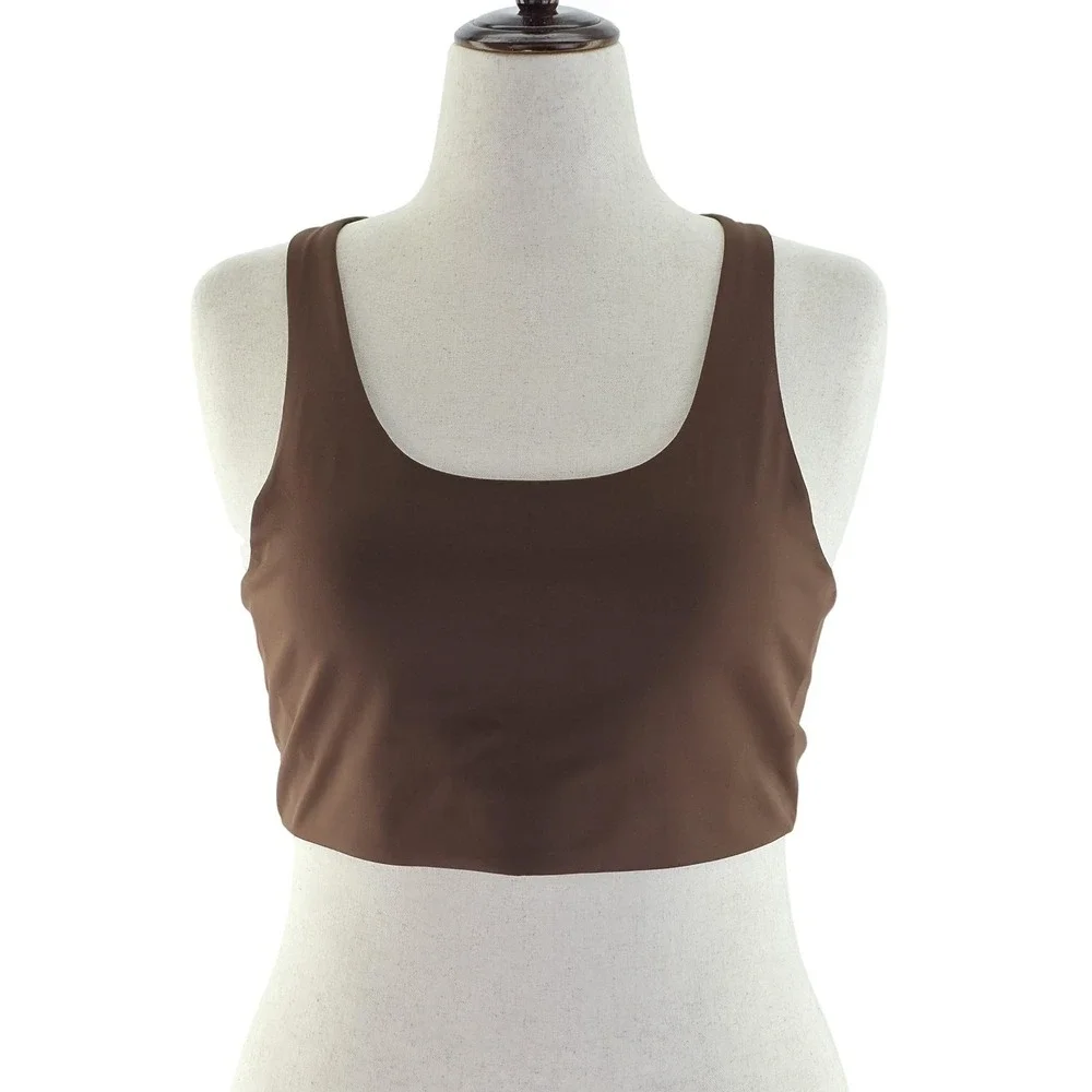 Girlfriend Collective Simone High Support Sports Bra Womens 2XL Cross Back Brown